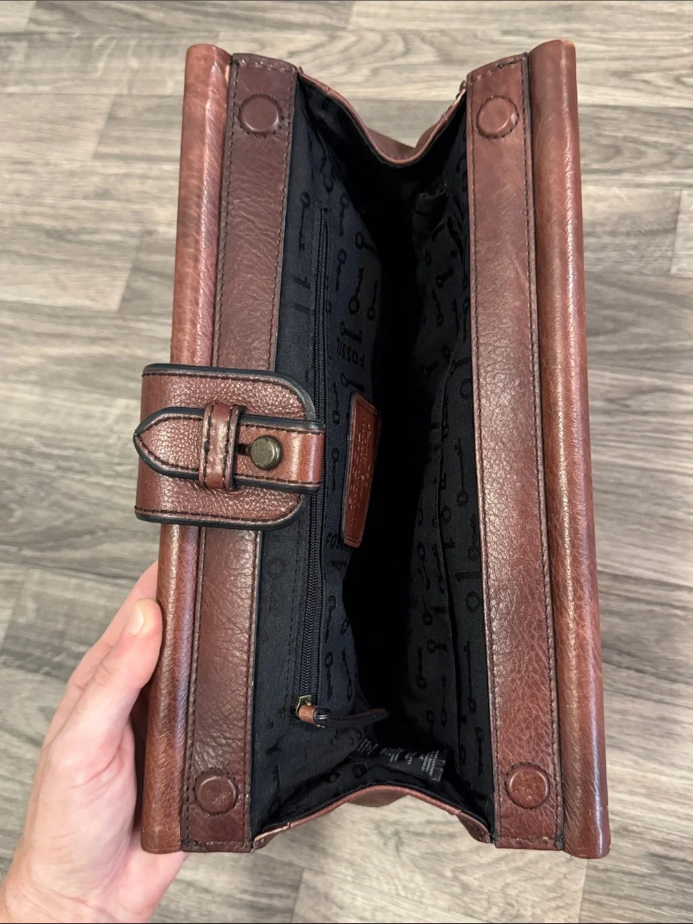 Fossil Vintage Reissue Bar Clutch bags bundle of 2, as is